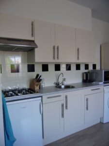 Open-plan kitchen in an apartment in Haarlem
